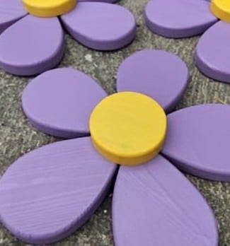Handmade Rustic Wooden Garden Wall Flower 5 Petal