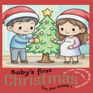 Cosy Christmas colouring book for expectant parents, digital download only