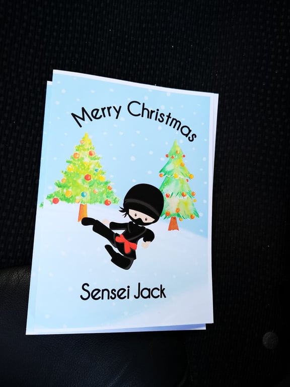 Martial Arts Teacher Christmas Card
