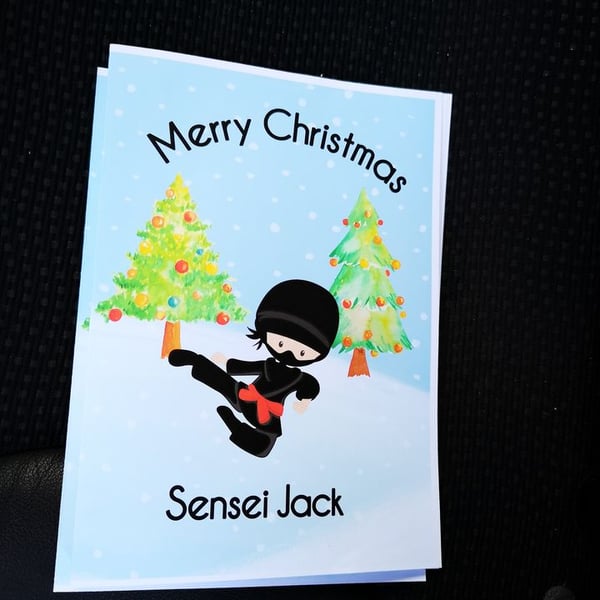 Martial Arts Teacher Christmas Card