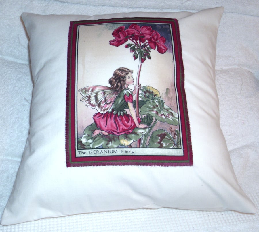 the Geranium Fairy Cushion