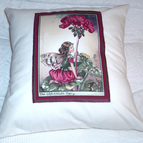 the Geranium Fairy Cushion