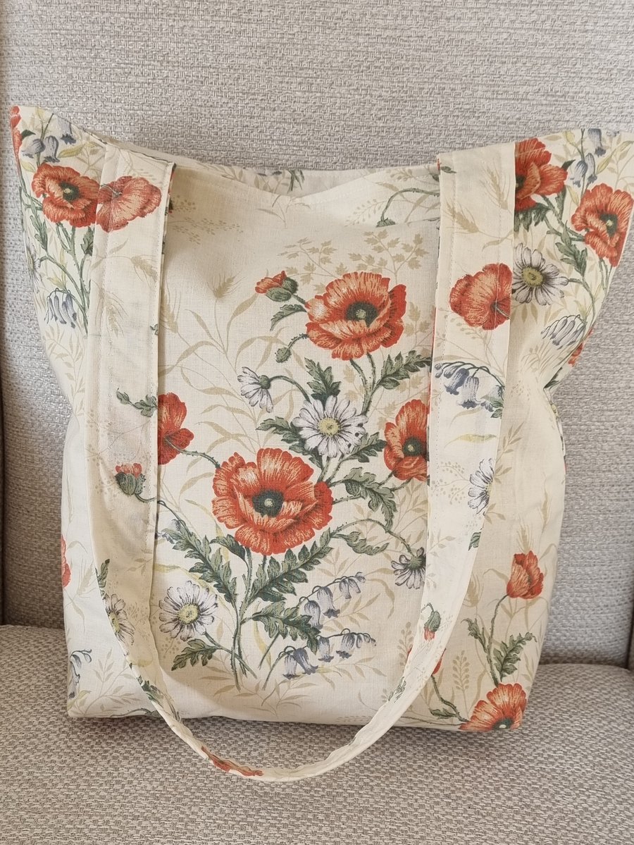 The Maria Tote Bag - Wild Poppies