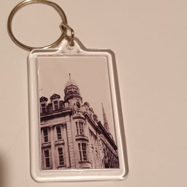 Bristol black and white street photography st nicks market keyring