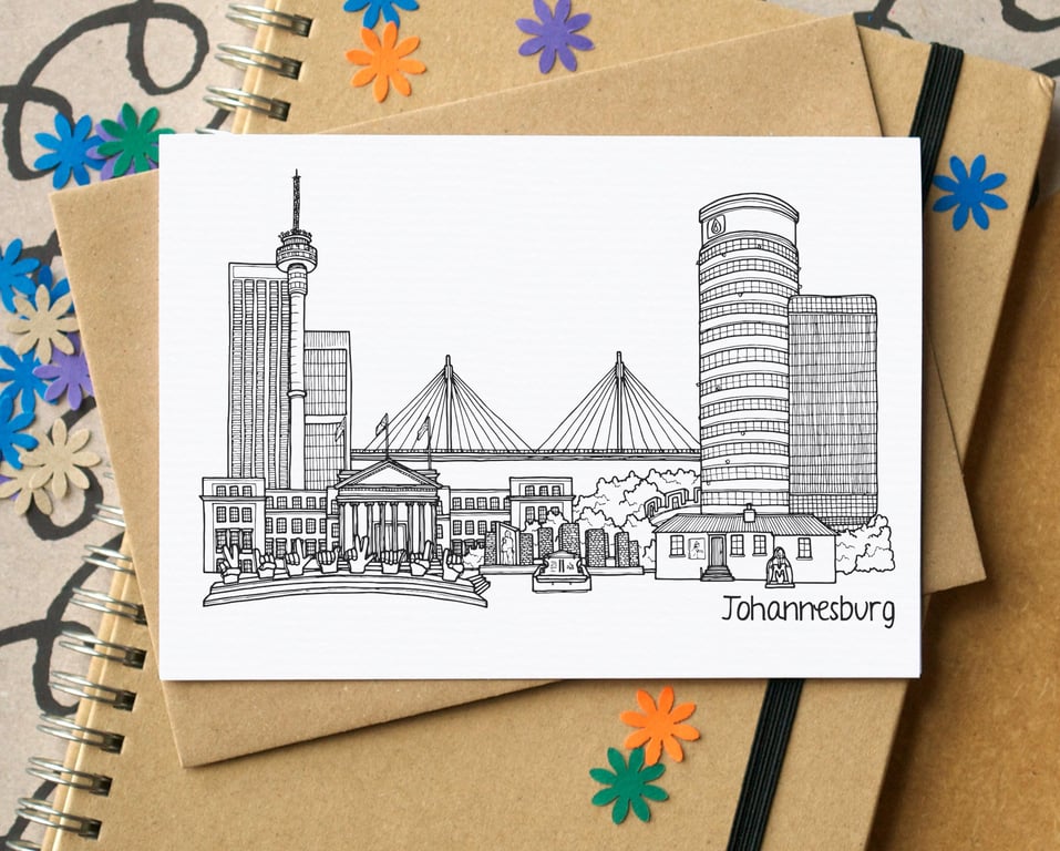 Johannesburg Skyline Greetings Card