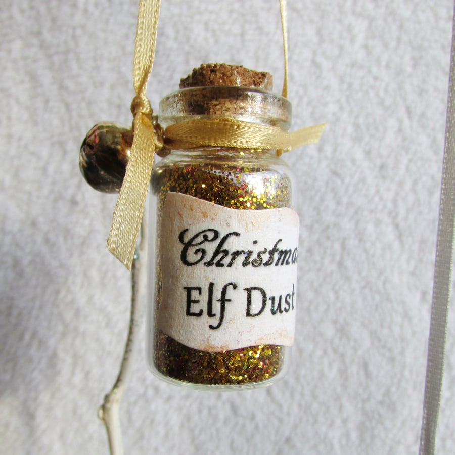 Elf, Fairy Dust in a bottle, Christmas Decoration, 