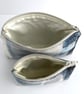 Matching Set of Purses with Blue Abstract Pattern - Image 2