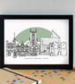 Canterbury Skyline Art Print - Image 3