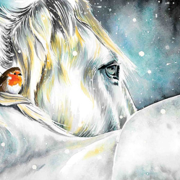 A4 Print Horse & Robin