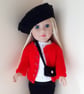 KNITTING PATTERN PDF Black Beret for Doll - Image 1