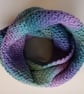Crochet Infinity Scarf (Pastel Peacock) - cosy and stylish! - Image 1