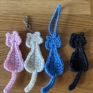 Crochet cat bag charm keychain 