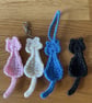 Crochet cat bag charm keychain 