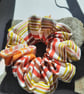 Multi coloured  stripey Hair Scrunchie - Image 3