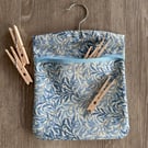 Handmade Peg Bag in William Morris Willow Bough water resistant fabric