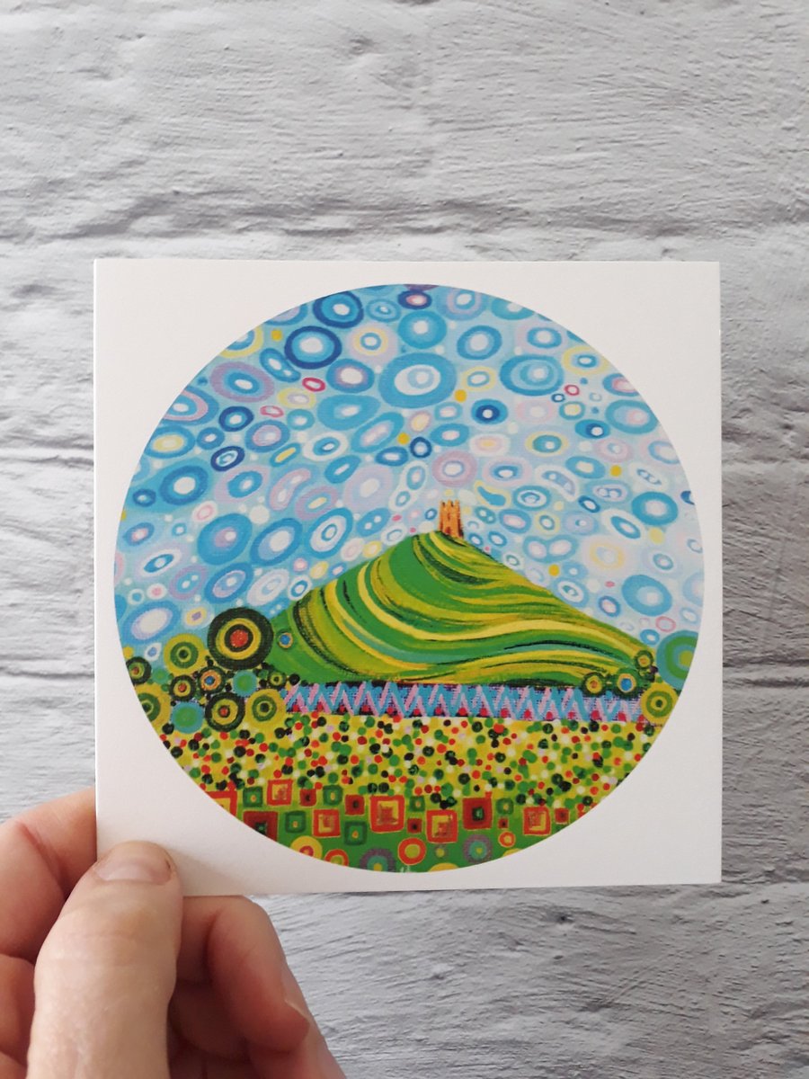 Glastonbury Tor Greetings Card, for Any Occasion