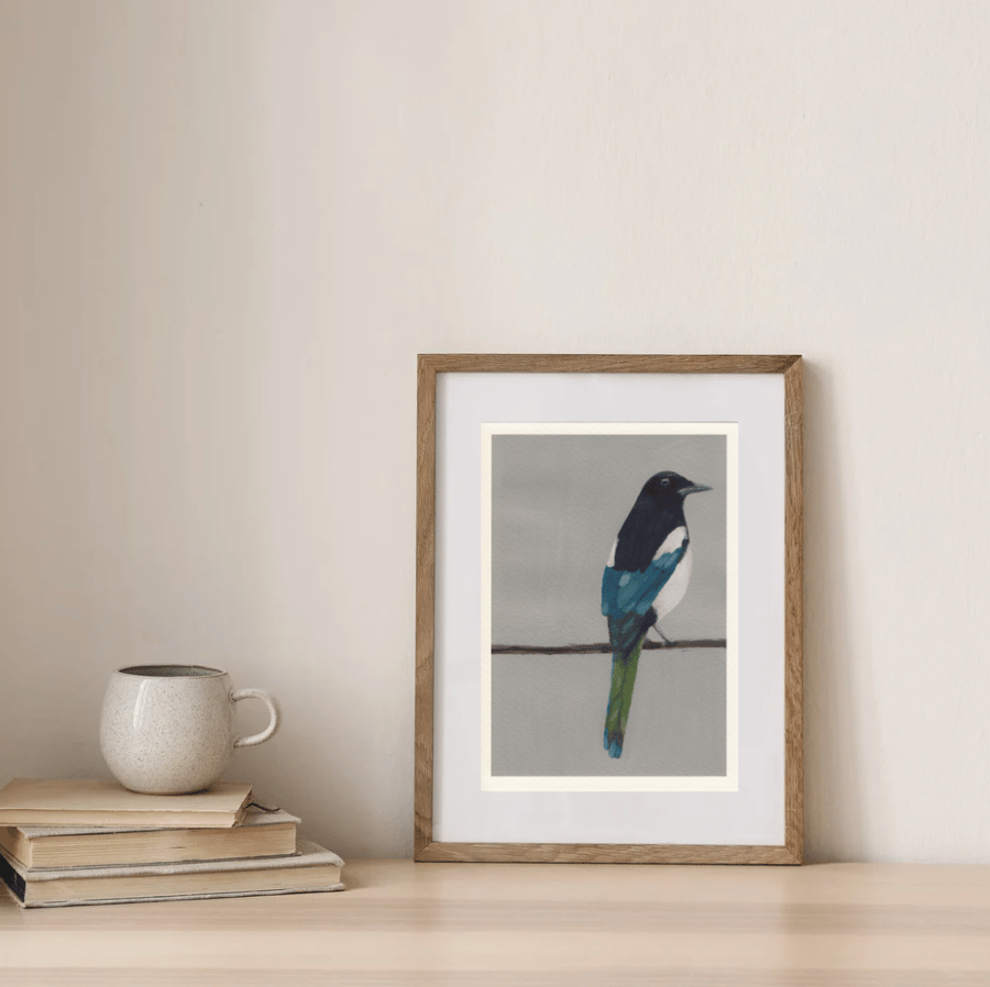 Magpie Art Print - 5x7 inches