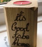 Rustic wooden tealight holder  - Image 3