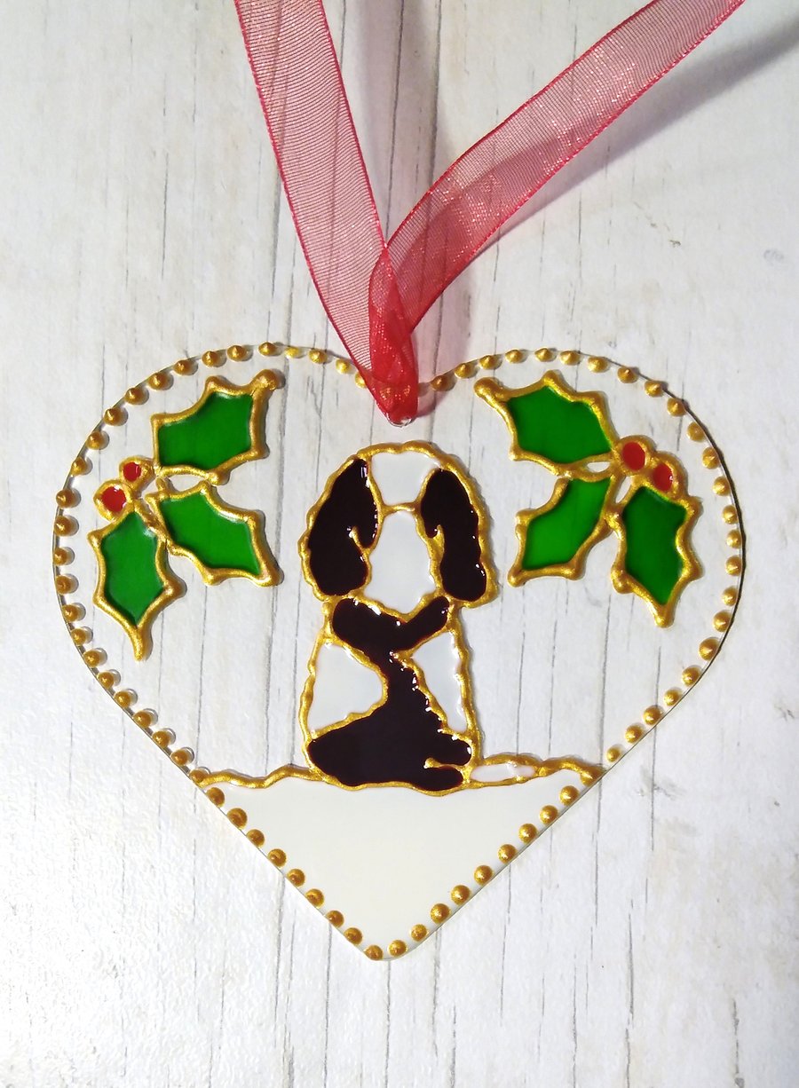 Cavalier King Charles Spaniel Christmas decoration.