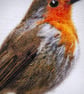 Robin, little 3D fabric robin picture framed in a tin, gift, ornament - Image 4