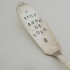 Tiny Seed of Hope, Plant Pot Marker, Upcycled Vintage Butter Spreader