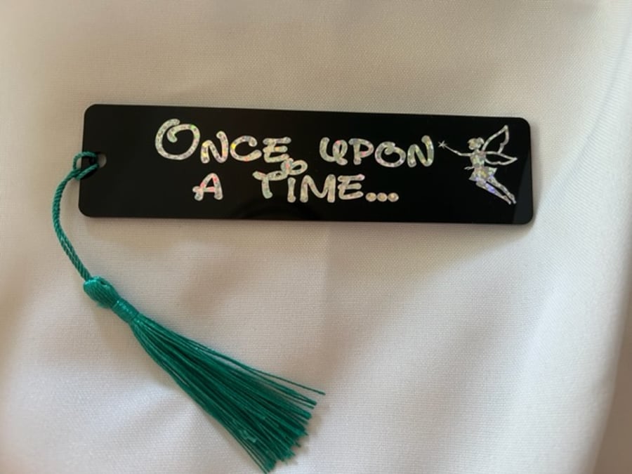 Black Acrylic bookmarks once upon a time 