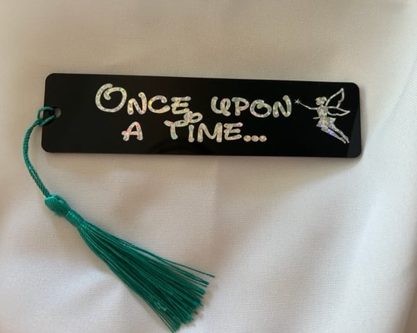 Black Acrylic bookmarks once upon a time 