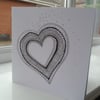 Open heart mono card