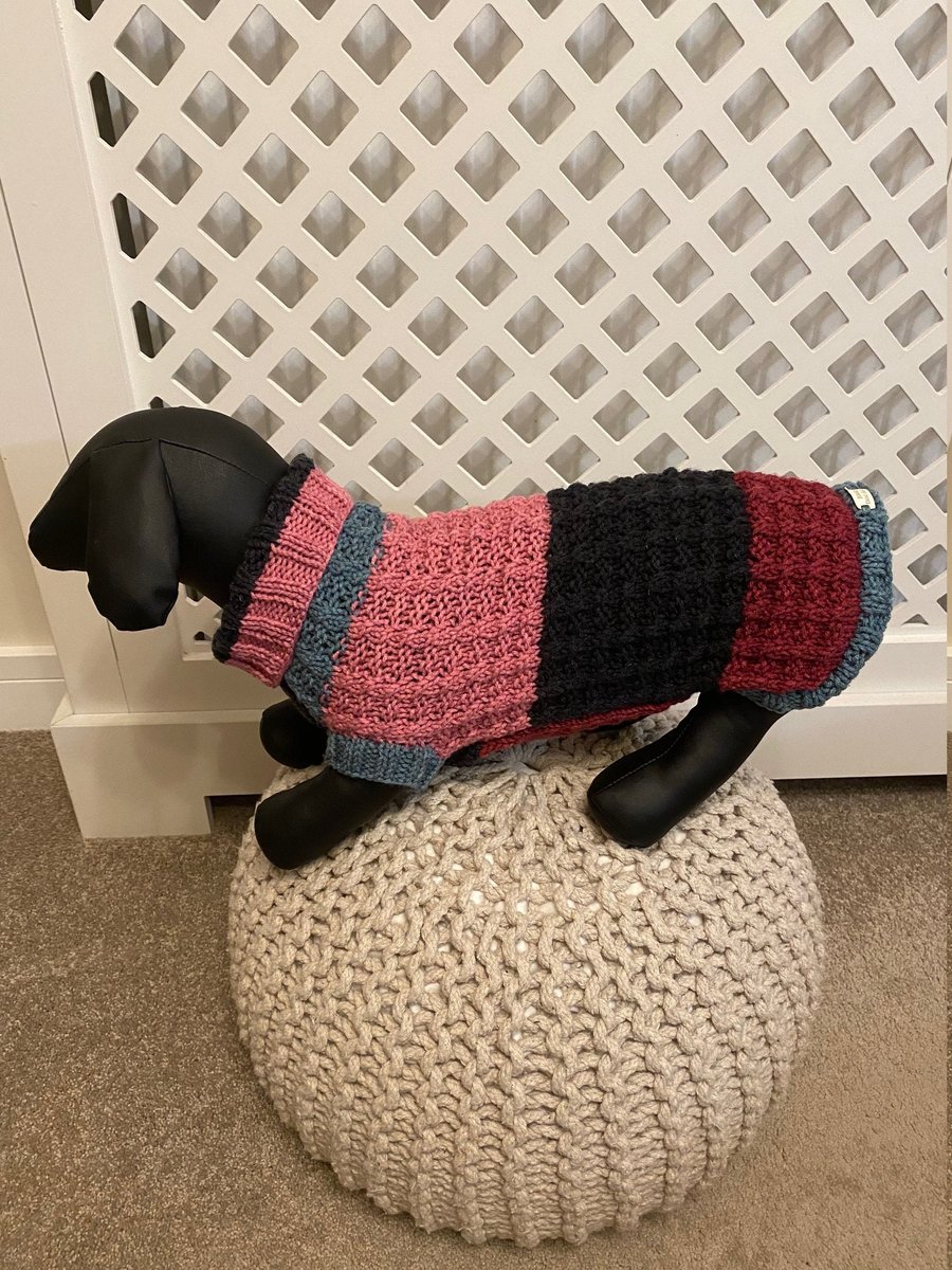 Dog Jumper - Ideal for a Miniature Dachshund or Small Dog, Roll Neck