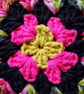 retro granny square crochet glasses case - Image 4