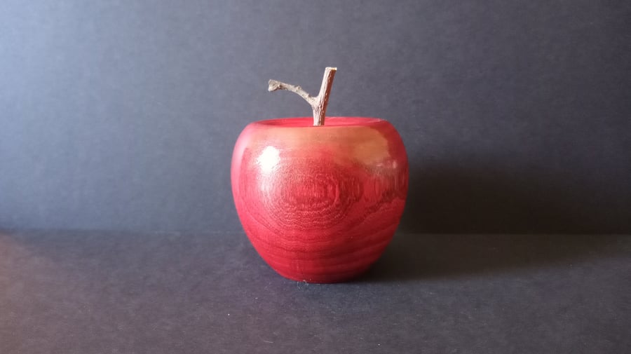 Wood turned apple