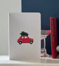 Christmas Card multipack 2 designs 6 cards man sledge car tree - Image 3