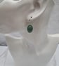 Green Aventurine Nugget Silver Drop Earrings - Image 5