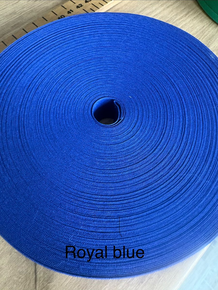 5 meters 1" (25mm) royal blue cotton bias binding 
