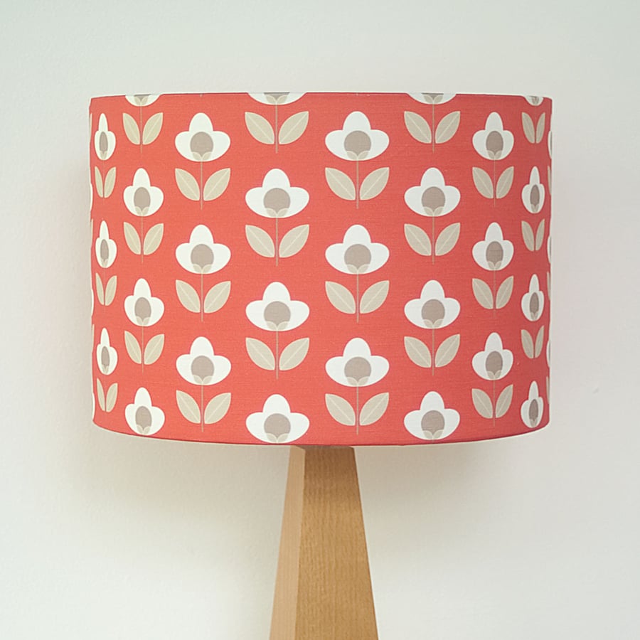 Tulip drum lampshade - Red