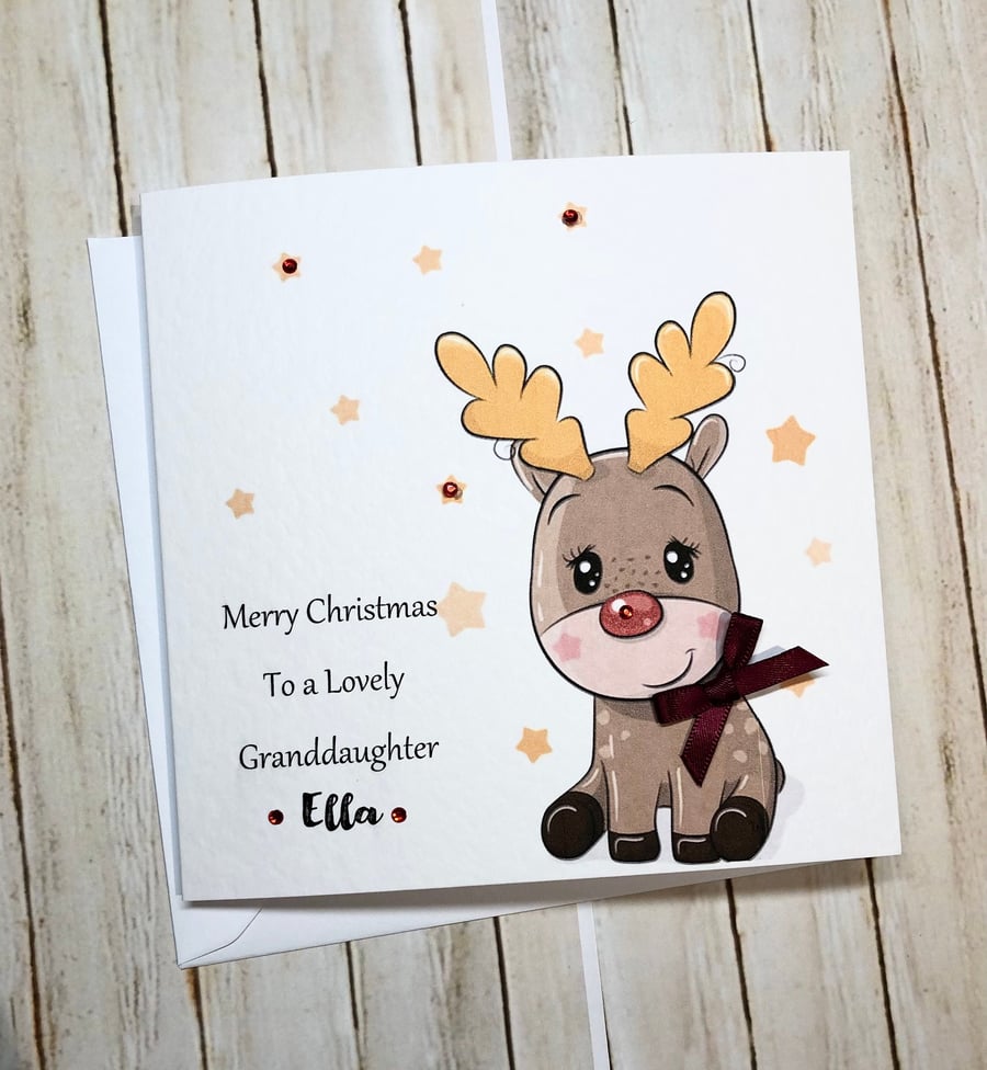 Cute Merry Christmas card for Niece, Granddaughter, Sister, Best Friend, Cousin,