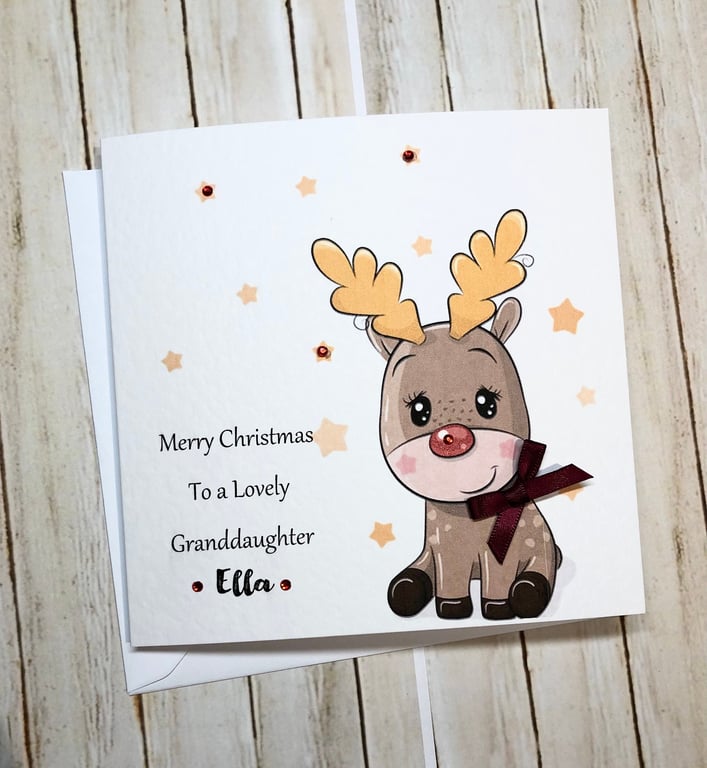 Cute Merry Christmas card for Niece, Granddaughter, Sister, Best Friend, Cousin,