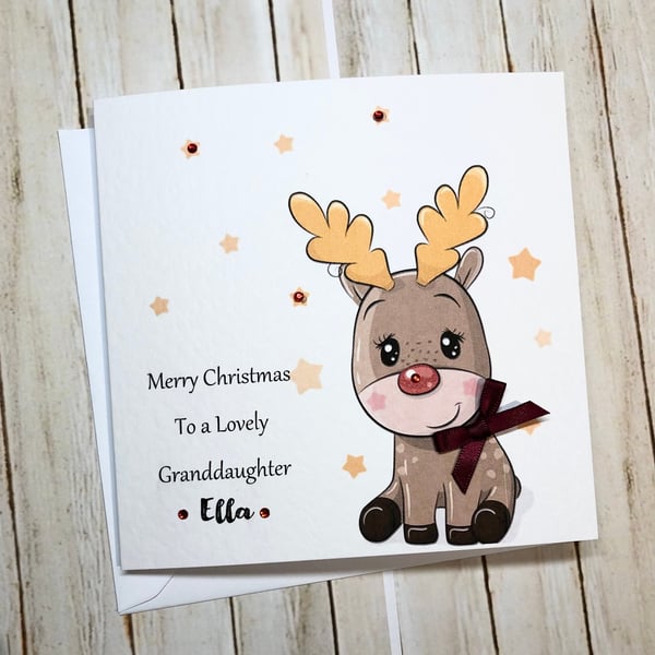 Cute Merry Christmas card for Niece, Granddaughter, Sister, Best Friend, Cousin,