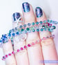 Bracelet in shimmering pink with Swarovski, Sterling Silver & Czech Glass beads - Image 8