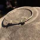 Silver pipe bangle