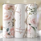 Floral 20oz Tumbler with Straw 