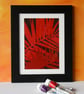 HOT PALMS FRAMED SCREENPRINT - Image 1