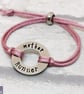 MOTHER RUNNER Hand Stamped Pewter Bracelet - Image 2