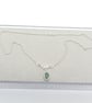 Sterling Silver Green Sea Glass Pendant With Lotus Flower & Rolo Chain  - Image 6