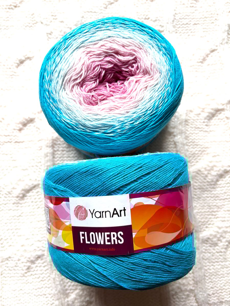 1 cake x 250g YarnArt Flowers Yarn Cake - Colour 294 : Cotton Blend