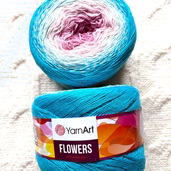 1 cake x 250g YarnArt Flowers Yarn Cake - Colour 294 : Cotton Blend