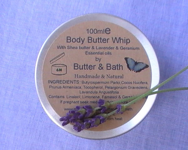 Lavender & Geranium Body Butter Natural and Handmade Body Lotion