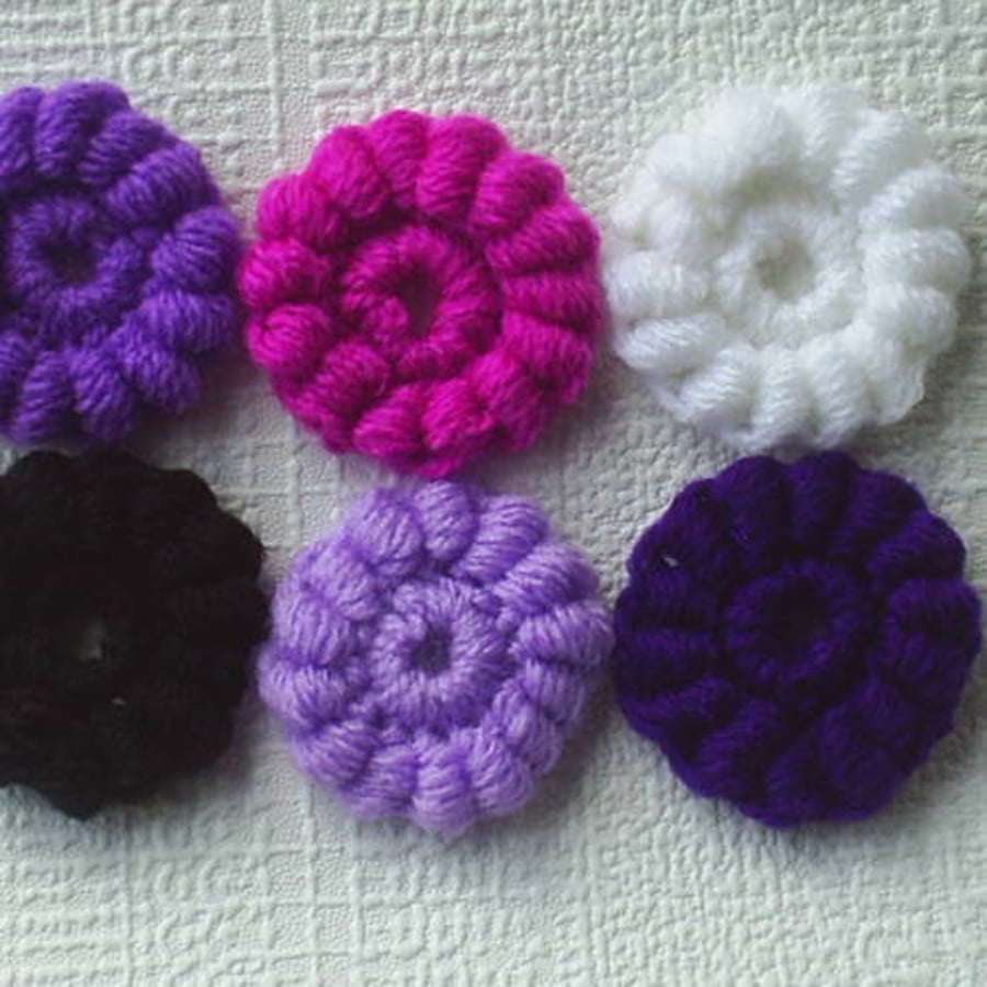  A SET of 6 bullion circle embellishments