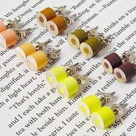 colour pencil ear studs, the yellow and brown collection (1 pair)