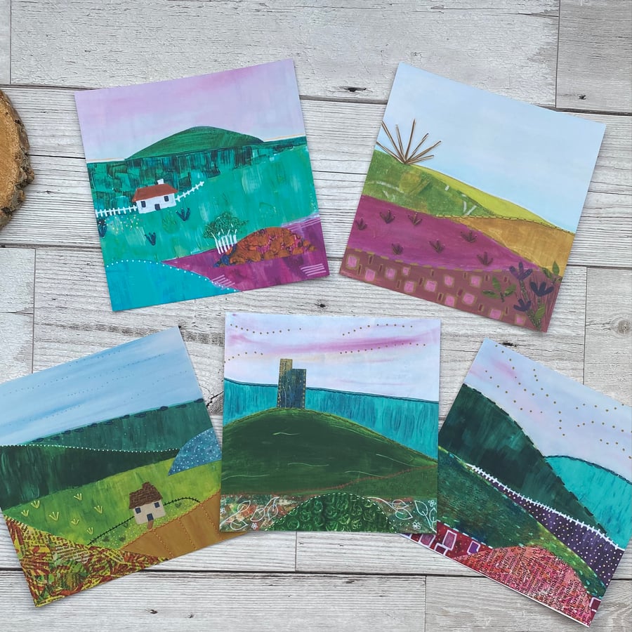 Set of 5 Art Postcards with Envelopes Art Postcards 